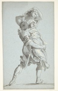 Un soldat soulève une femme
