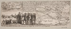 Comète apparue à Grosswardein, Transylvanie, le 14 décembre 1660, et carte de la région de Hambourg lors de l