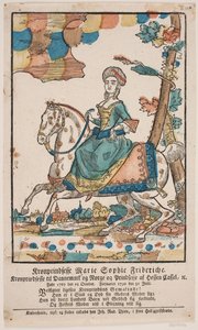 Princesse héritière Marie Sophie Frédérique à cheval - Ubekendt