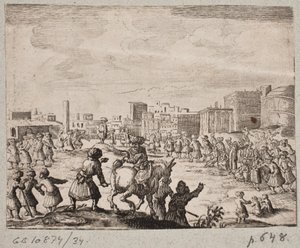 Orientaux devant une ville