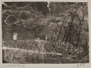 Navire à voile de nuit - Ubekendt