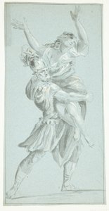 Soldat emportant une femme. Enlèvement des Sabines