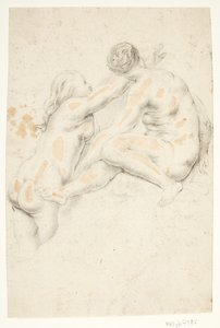 Deux figures féminines nues