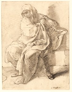 Femme drapée assise