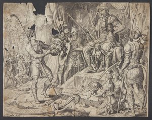 David décapitant Goliath - Ubekendt efter Maarten van Heemskerck
