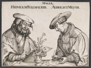 Portrait de Heinrich Füllmaurer et Albrecht Meyer - Ubekendt tysk 1500 tallet