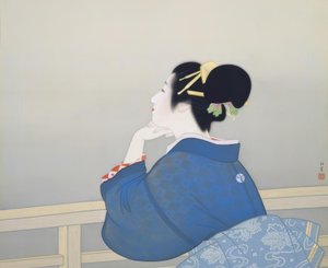 Une femme attend le lever de la lune