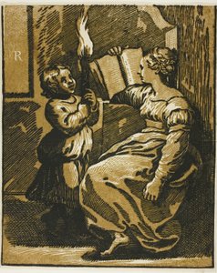 La Sibylle et un enfant portant une torche - Ugo da Carpi