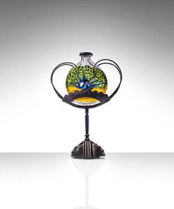Vase mosaïque de paon sur pied, c.1922 - Umberto Bellotto