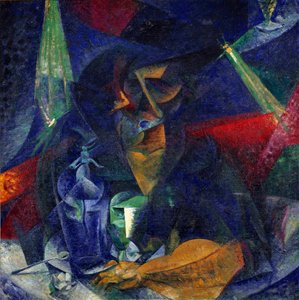 Dame au café ou Compénétration de lumières et plans - Umberto Boccioni