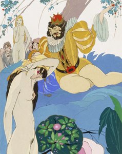 Femme nue devant le roi Pausole - Umberto Brunelleschi