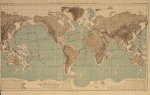 16 cartes illustrant les températures océaniques à différentes profondeurs, des Rapports de la croisière Challenger