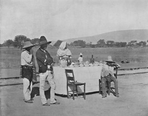 Un stand de café sur le chemin de fer central mexicain, 19e siècle