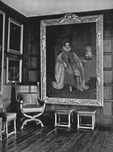 Un coin de la galerie Leicester, Knole. Avec portrait de Jacques Ier, 1928