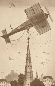 Un Loop-the-Looper en profonde réflexion se grattant la tête sur un problème difficile, 1927