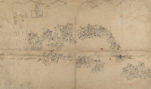 Un Maharana et Sa Suite Chassant le Sanglier, début du 18e siècle