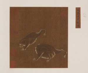 Une paire de crapauds à trois pattes, dynastie Ming, 1368-1644 - Unbekannt