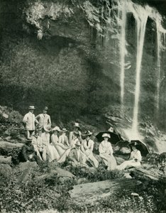 Pique-nique aux chutes de Maracas, Trinidad, avec Sir A. Moloney et son groupe, 1902