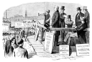 Manifestation pour la loi de réforme, Birmingham, West Midlands, vers 1832-1895