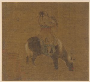 Un cavalier tartare avec un faucon, dynastie Ming