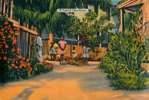 Une scène typique de ruelle, vers les années 1940