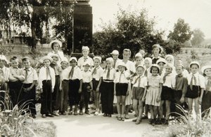 Unité de Jeunes Pionniers à Yalta, Crimée, URSS, années 1950