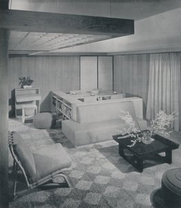 Une pièce à vivre et salle à manger combinée, 1942