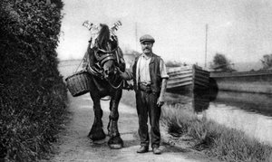 Un cheval tirant une péniche - Unbekannt