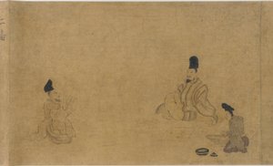 Concours de composition de poèmes parmi divers artisans, période Nanbokucho, 1333-1392