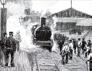 Un train quittant la gare de Plymouth