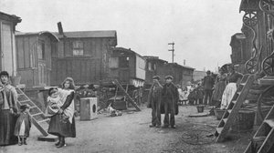 Un campement de voyageurs, Battersea, Londres