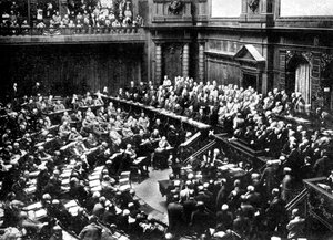 Une séance typique du Reichstag, Parlement de la République allemande, 1926