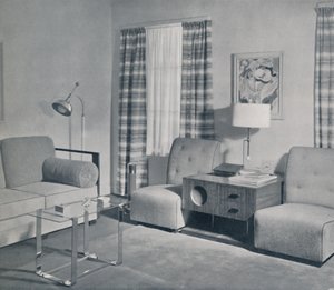 Vue dans un appartement de deux pièces dans le bâtiment Keeler, Grand Rapids, Michigan, 1935