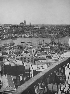 Vue sur Constantinople montrant la mosquée Sainte-Sophie, 1913