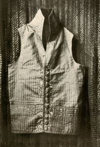 Un gilet porté par le comte Lemcke, vers 1798, 1937