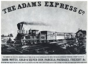 Publicité de la compagnie Adams Express, vers 1860 - Unbekannt