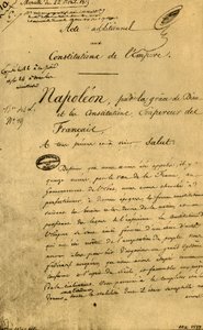 Acte additionnel aux constitutions de l