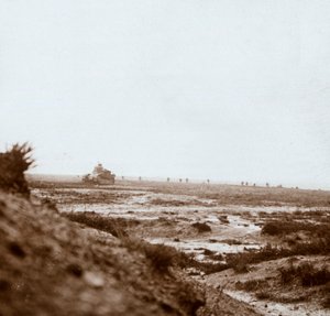 Avancer avec des chars, vers 1914-1918