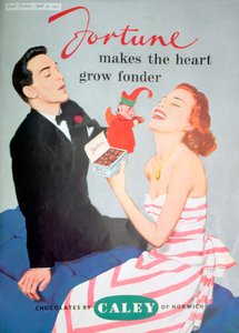 Publicité pour les chocolats Caley, 1951