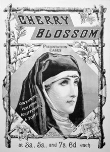 Publicité pour les articles de toilette Cherry Blossom, 1893