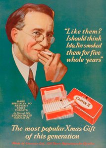 Publicité pour les cigarettes Craven A, 1927