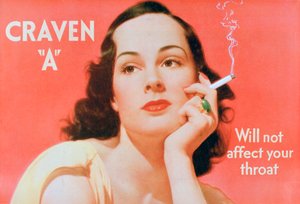 Publicité pour les cigarettes Craven A, 1939