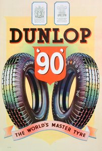 Publicité pour les pneus Dunlop 90, 1935
