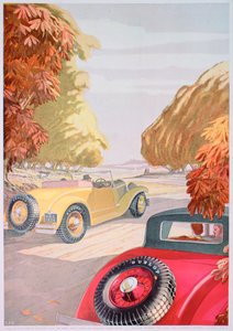 Publicité pour les pneus Dunlop, 1934