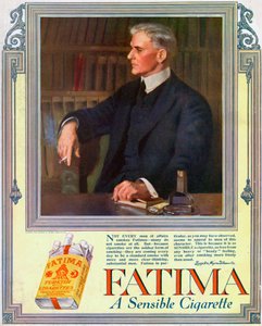 Publicité pour les cigarettes Fatima, 1916