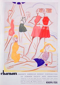 Publicité pour les maillots de bain Krepe-Tex, 1935