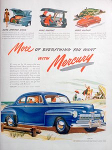 Publicité pour les voitures Mercury, 1946
