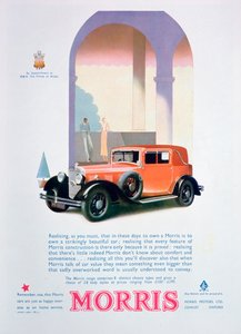 Publicité pour les voitures Morris, 1932