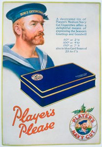 Publicité pour les cigarettes Players Navy Cut, 1928