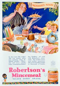 Publicité pour le Mincemeat de Robertson, 1933